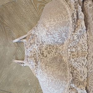 Pink Victoria Secrets Small Nude Bralette High Neck